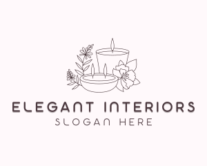 Flower Scented Candles logo design