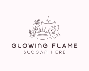 Candles - Flower Container Candles logo design
