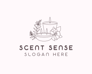 Flower Scented Candles logo design