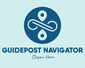 Location Pin Navigation logo design