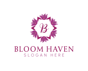 Flower Wreath Cosmetics logo design