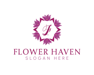 Flower Wreath Cosmetics logo design