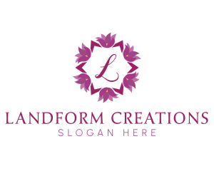 Flower Wreath Cosmetics logo design