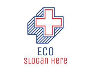 Paramedic - 3D Lines Medical Cross logo design