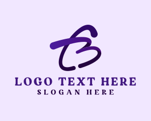 Letter B - Ribbon Fashion Clothing logo design