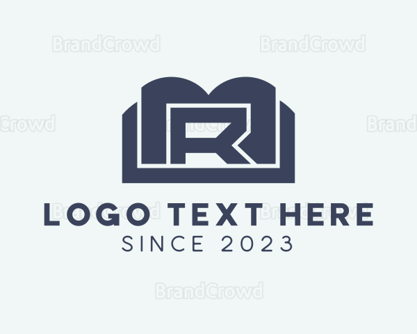 Blue Book Letter R Logo