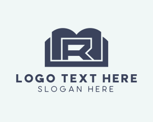 Blue Book Letter R Logo
