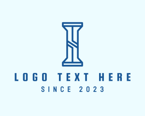 Web - Cyber Letter I logo design