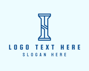 Cyber Letter I  Logo