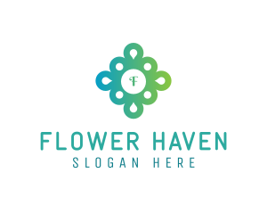 Gradient Flower Cosmetics logo design