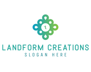 Gradient Flower Cosmetics logo design