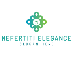 Gradient Flower Cosmetics logo design