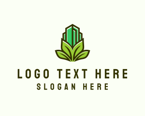 Apartment - Leaf Tower Building logo design