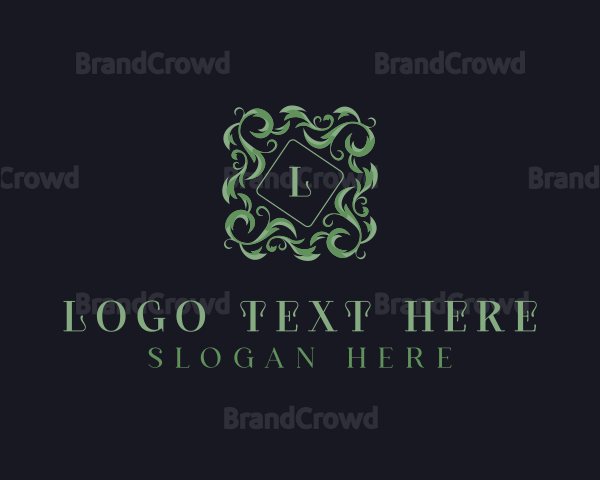 Natural Wreath Leaves Logo