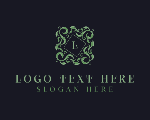 Natural Wreath Leaves Logo