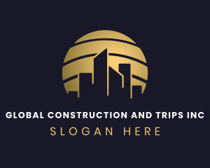 Global Building Real Estate logo design