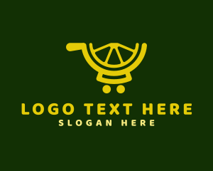 Mini Mart - Lemon Pushcart Shopping logo design