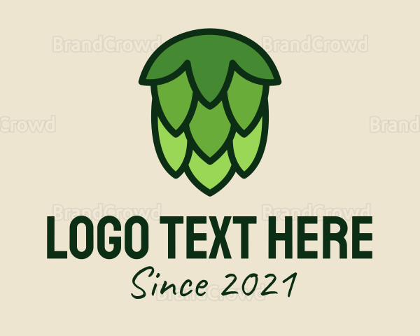 Green Hops Plant Logo