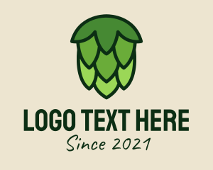 Beer - Green Hops Plant logo design