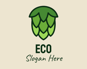 Green Hops Plant  Logo