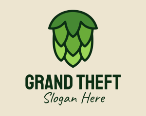 Green Hops Plant  Logo