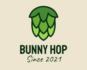 Green Hops Plant  logo design