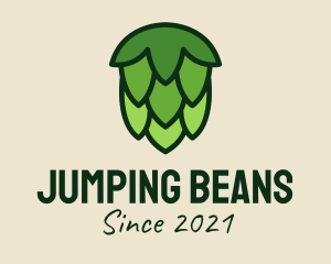 Green Hops Plant  logo design