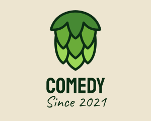 Draught Beer - Green Hops Plant logo design