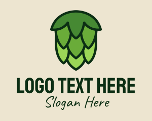 Green Hops Plant  Logo