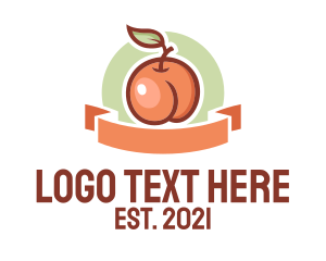 Healthy Food - Peach Fruit Market logo design