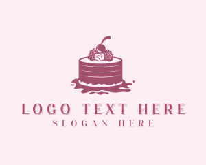 Fruit Cake Dessert Logo