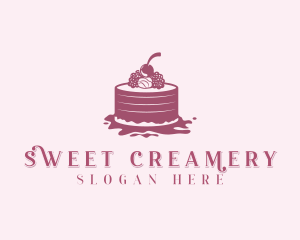 Fruit Cake Dessert logo design