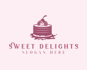 Fruit Cake Dessert logo design