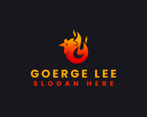 Steakhouse - Fire Chicken Flame logo design