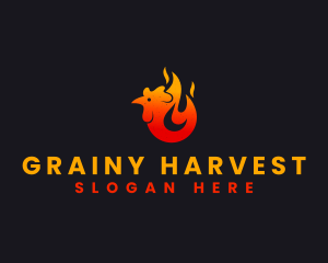 Fire Chicken Flame logo design