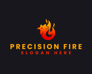 Fire Chicken Flame logo design