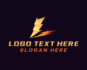 Powerbank - Lightning Bolt Voltage logo design