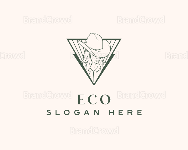 Hat Rodeo Cowgirl Logo