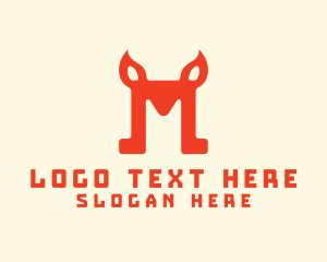 Pet Store - Pet Store Ears Letter M logo design