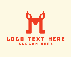 Letter M - Fox Ears Letter M logo design