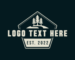 Pine Tree - Pine Forest Camping logo design