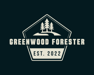 Pine Forest Camping logo design