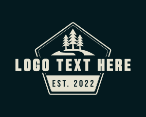 Travel - Pine Forest Camping logo design