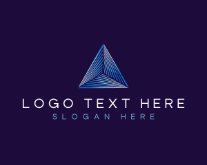 Pr - Pyramid Abstract Triangle logo design