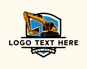 Skidsteer - Excavator Industrial Digger logo design