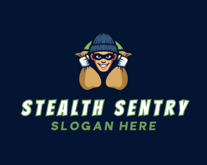 Burglar - Money Thief Robber logo design