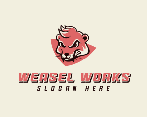 Weasel Animal Gaming logo design