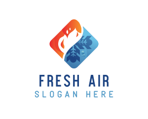 Heating Cooling Industry logo design