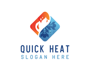 Heating Cooling Industry logo design