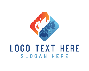 Heat - Heating Cooling Industry logo design